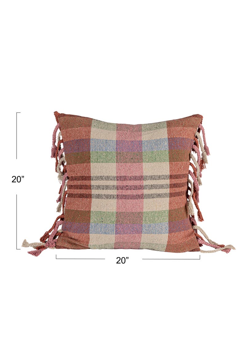 Highland Hearth Woven Plaid Pillow, Multicolor, Alternate, color, Blue