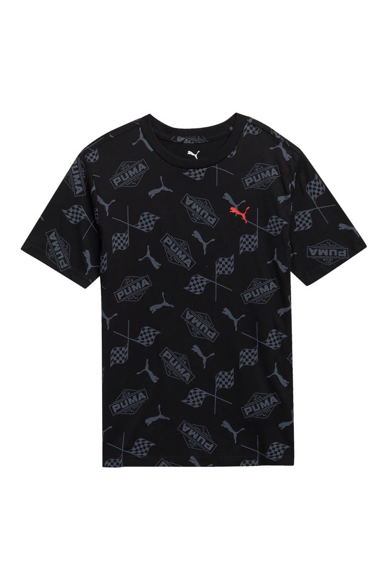Kids' Vintage Moto Graphic T-Shirt, Main, color, BLACK