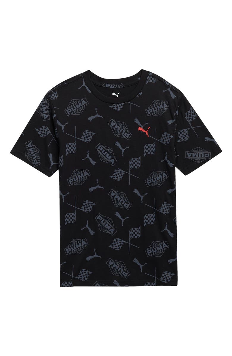 PUMA Kids' Vintage Moto Graphic T-Shirt, Main, color, Black
