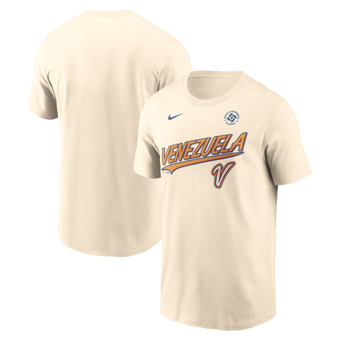 Men's Nike Cream Venezuela Baseball 2026 World Baseball Classic Local T-Shirt