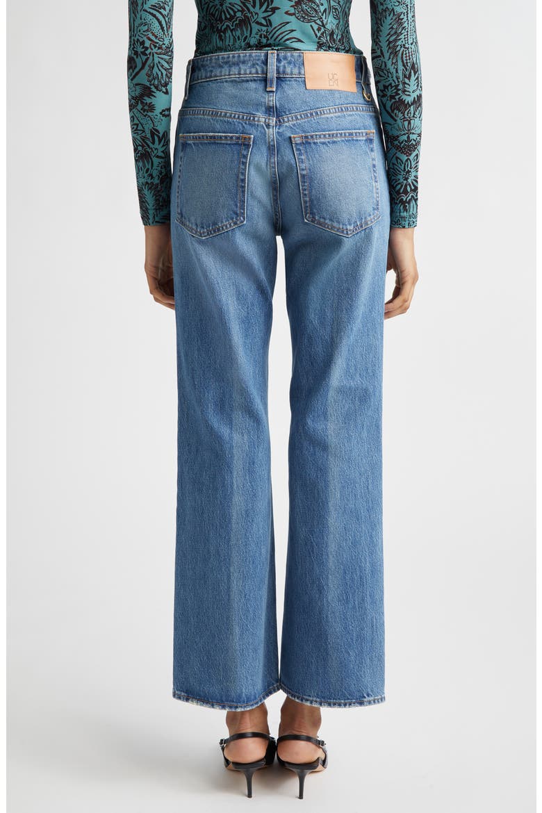 Agatha Mid Rise Straight Leg Jeans, Alternate, color, DANUBE