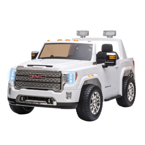 12V Licensed GMC Sierra HD Ride on Truck with Remote Control, Four Wheel Suspension