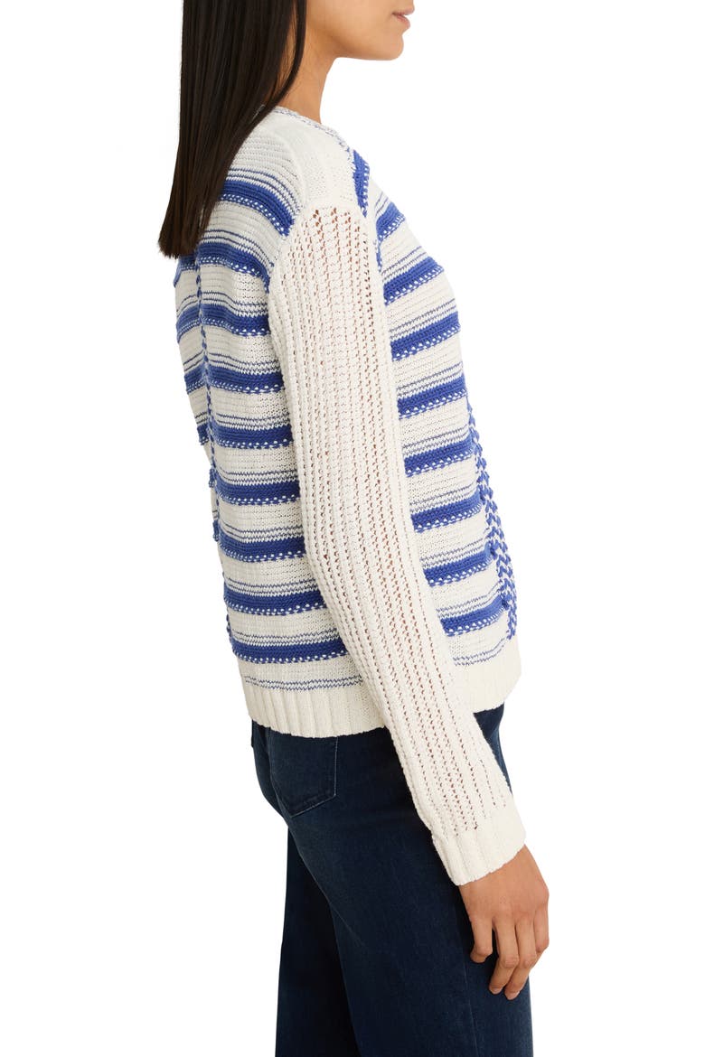 Painted Porcelain Cardigan, Alternate, color, BLUE MULTI