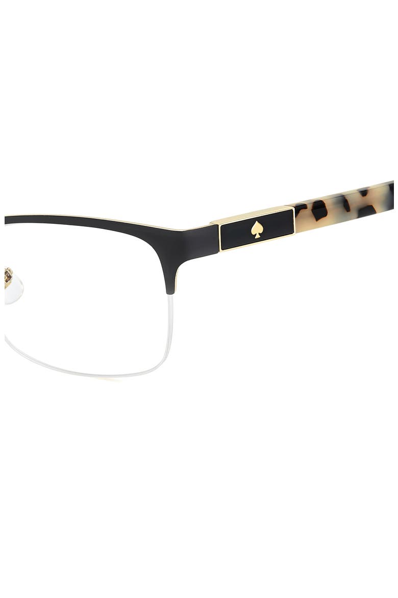 alexanne 51mm rectangular optical glasses, Alternate, color, BLACK HAVANA