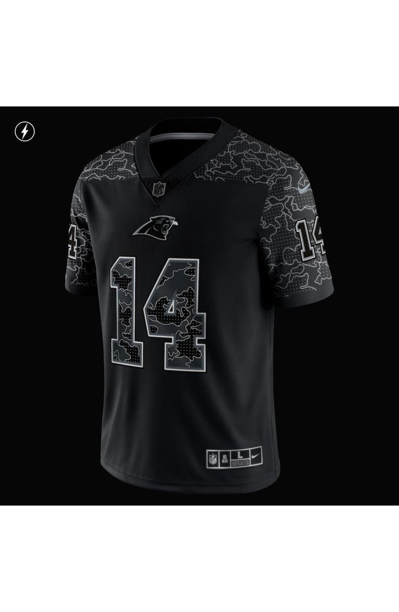 Nike Men's Nike Sam Darnold Black Carolina Panthers RFLCTV Limited Jersey, Alternate, color, 