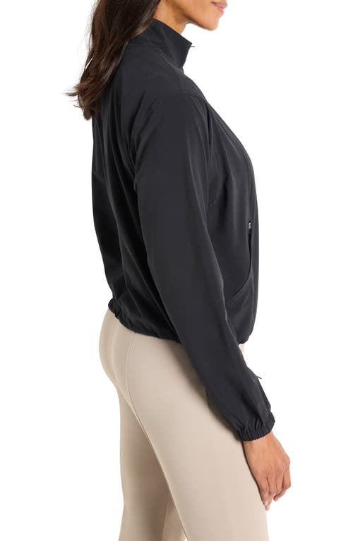 Nz Active By Nic+zoe Cool Down Stretch Half-zip Top In Black Onyx