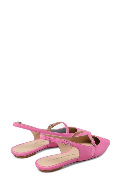 Stuart Weitzman Emilia Suede Mary Jane Slingback Ballerina Flats
