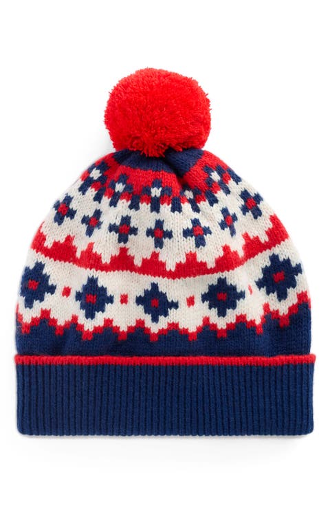 Kids' Fair Isle Pompom Beanie (Toddler & Little Kid)