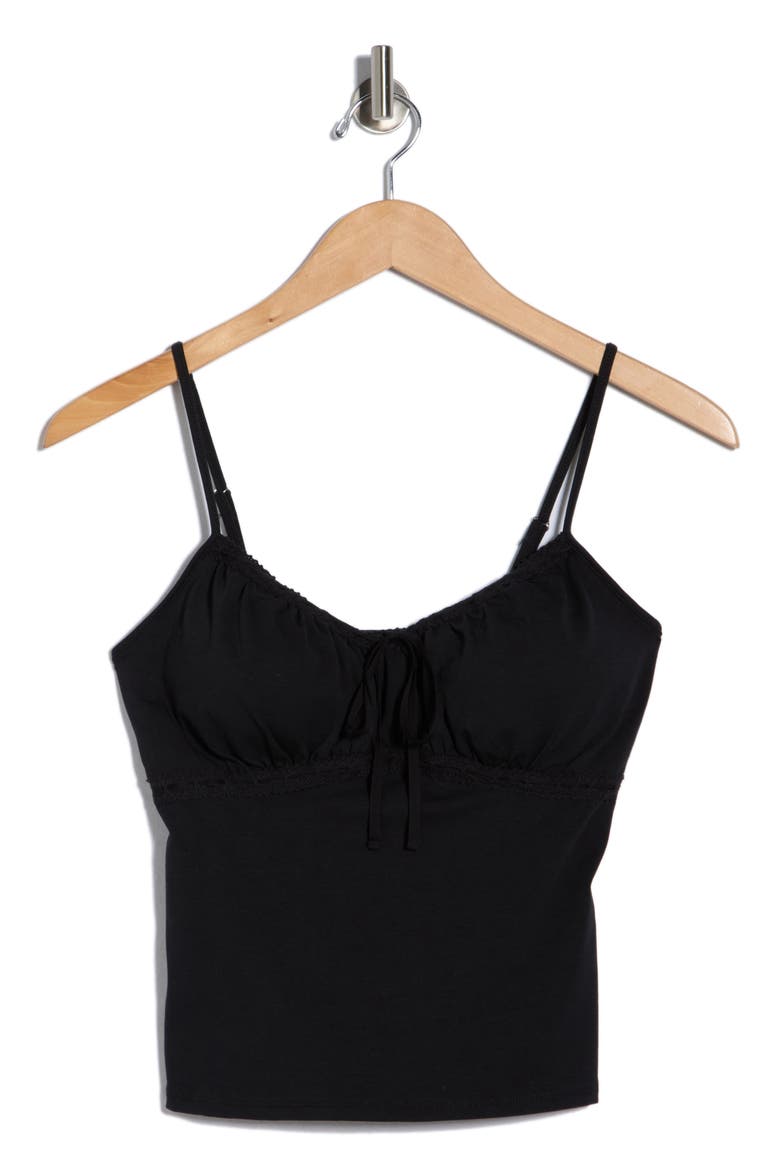 Emma Lace Trim Camisole, Alternate, color, BLACK