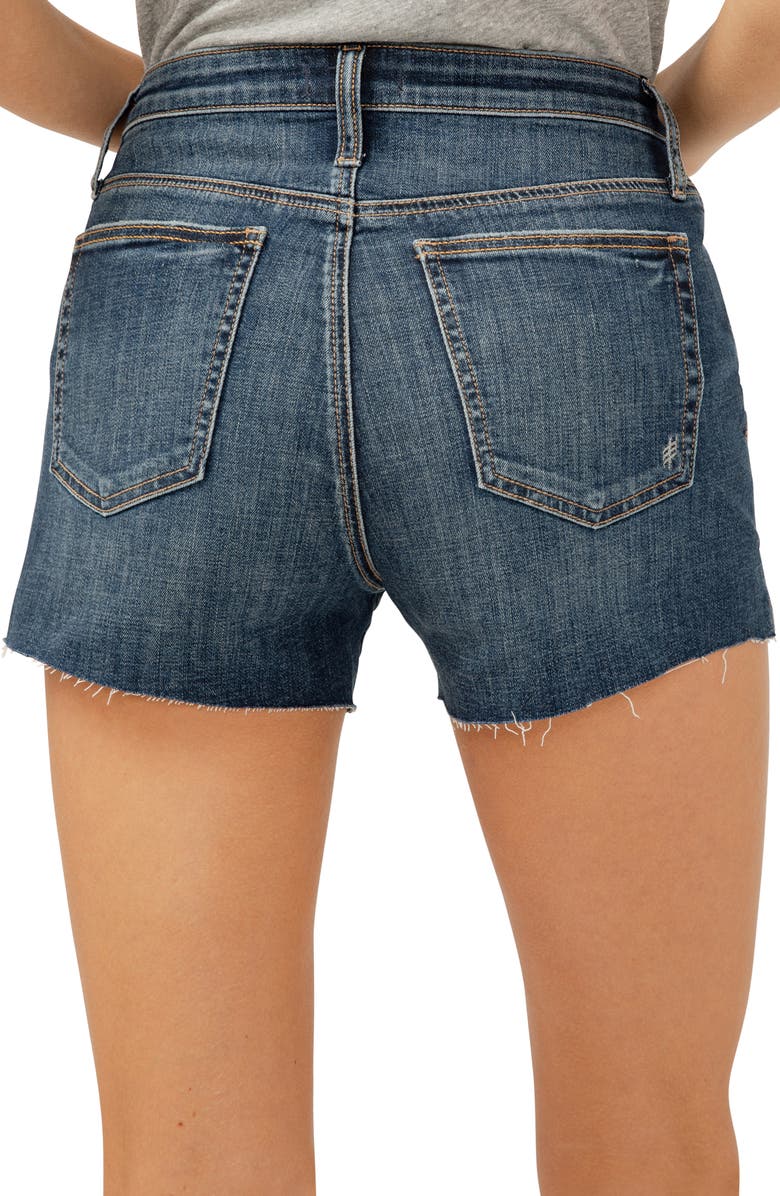 Silver Jeans Co. Beau Raw Hem High Waist Denim Shorts, Alternate, color,