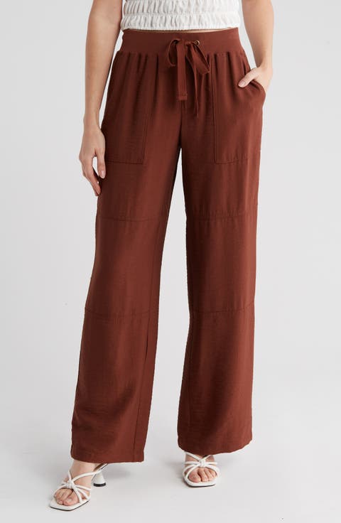 Twill Wide Leg Pants