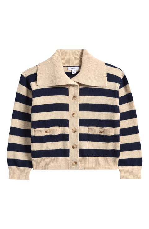 Kids' Thalia Cotton & Wool Blend Cardigan (Big Kid)