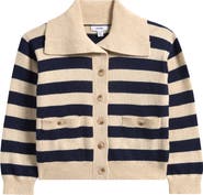 Reiss Kids' Thalia Cotton & Wool Blend Cardigan