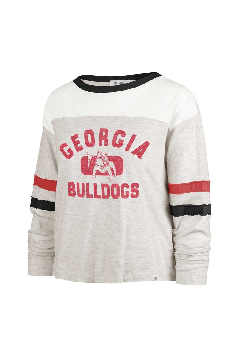 Women's '47 Oatmeal Georgia Bulldogs Vault All Class Lena Long Sleeve T-Shirt, Alternate, color, Oatmeal