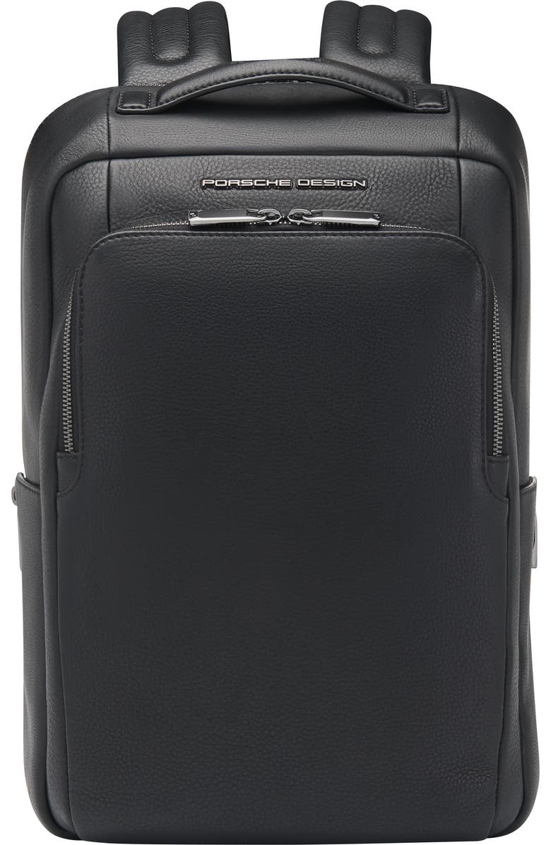 Porsche Design Roadster Water Resistant Leather Backpack, Main, color,