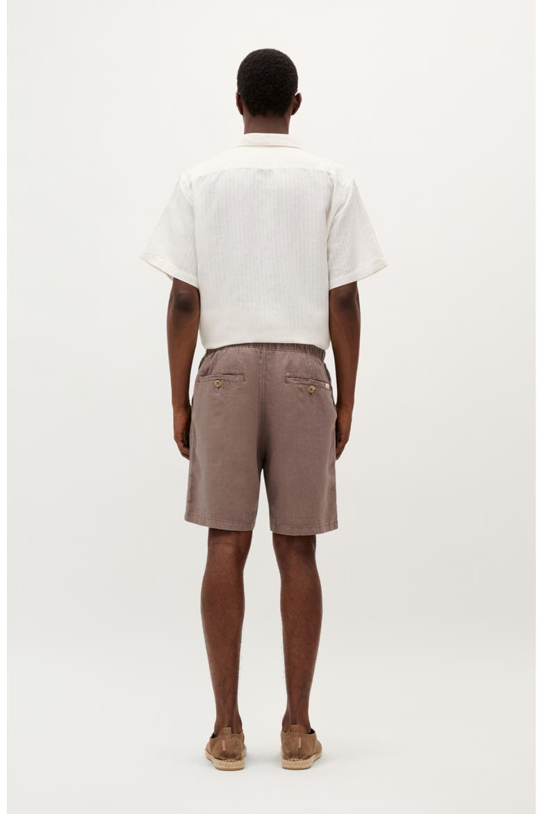 Apolo Linen Shorts, Alternate, color, Brown