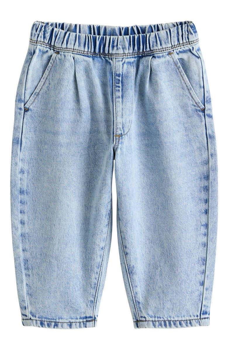 NEXT Kids' Barrel Leg Jeans, Main, color, Blue