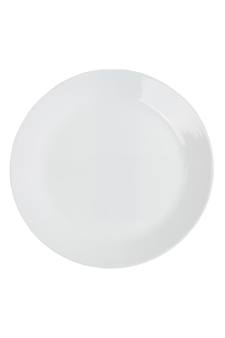 Opalton 6-Piece Chip Resistant Opal Glass Dinner Plate Set, Alternate, color, White