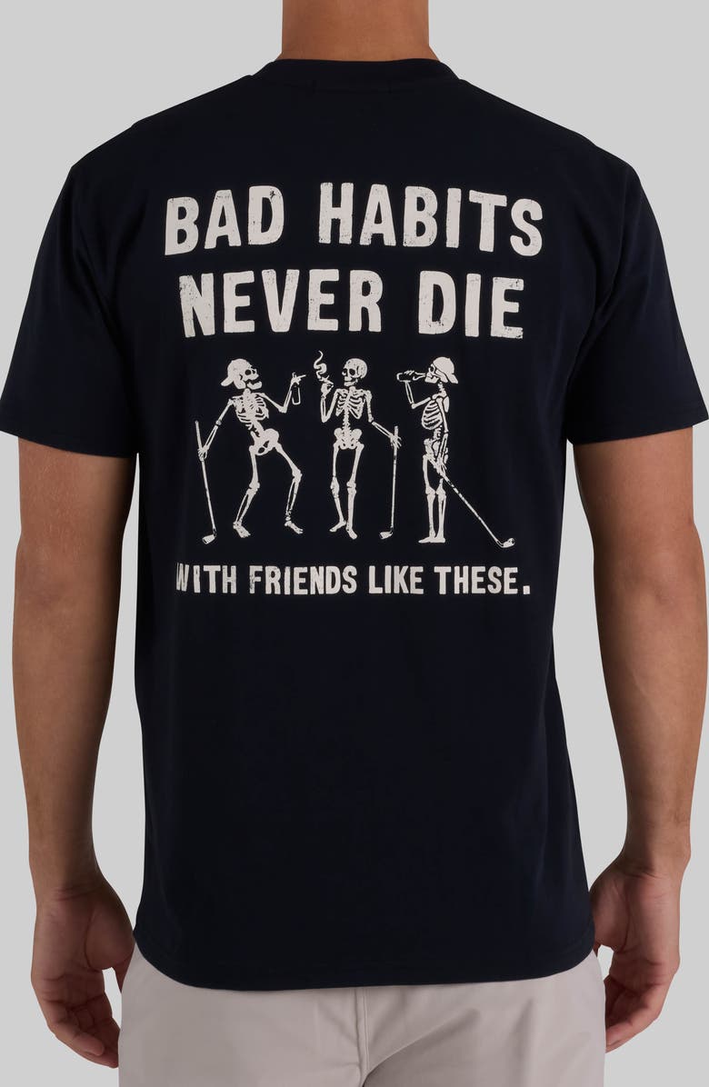 Bad Birdie Bad Habits Graphic Tee, Alternate, color, Black