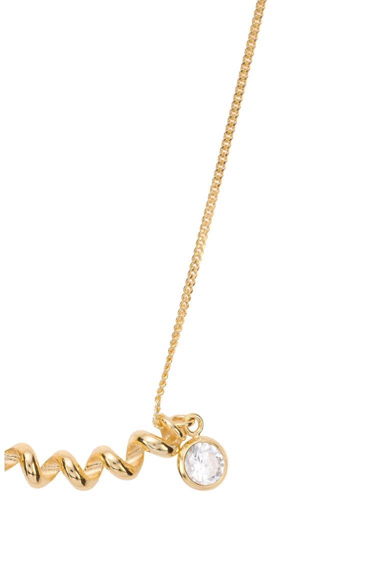 Dolce Sole Spiral Cubic Zirconia Pendant Necklace, Alternate, color, GOLD