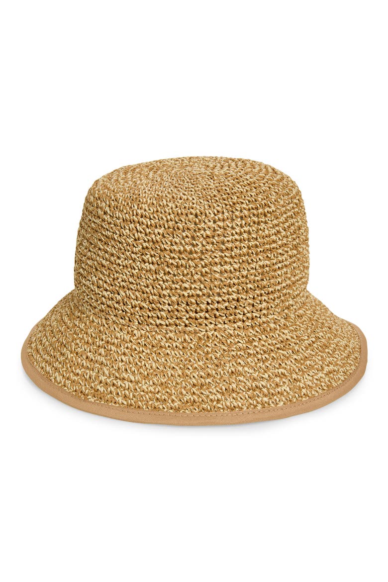 Two-Tone Crochet Bucket Hat, Main, color, NEUTRAL MULTI