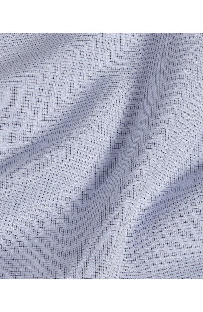 David Donahue Slim Fit Microdobby Dress Shirt, Alternate, color, White/ Sky