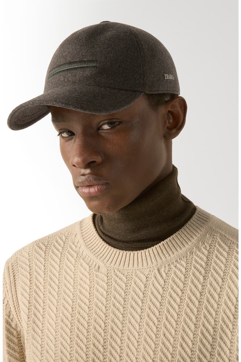 Cashmere Baseball Cap, Alternate, color, GREEN