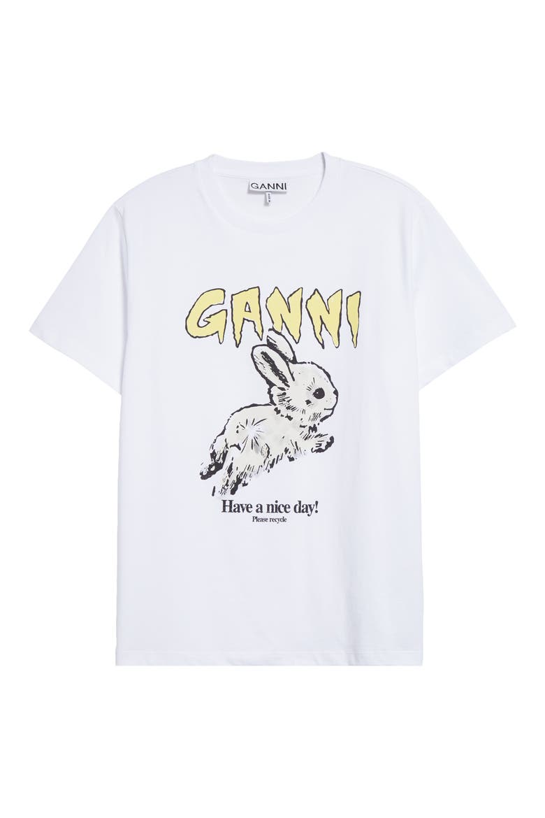 Bunny Organic Cotton Graphic T-Shirt, Alternate, color, BRIGHT WHITE