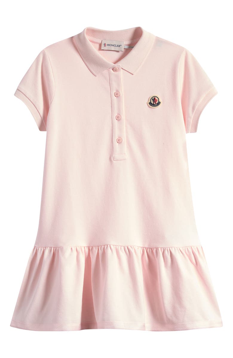 Moncler Kids' Piquè Polo Dress, Main, color, Light Pink