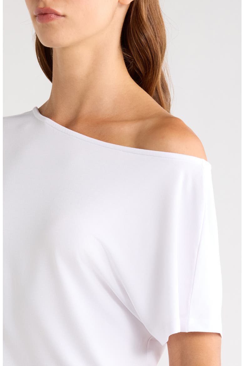 Beaded Backless Jersey Top, Alternate, color, WHITE