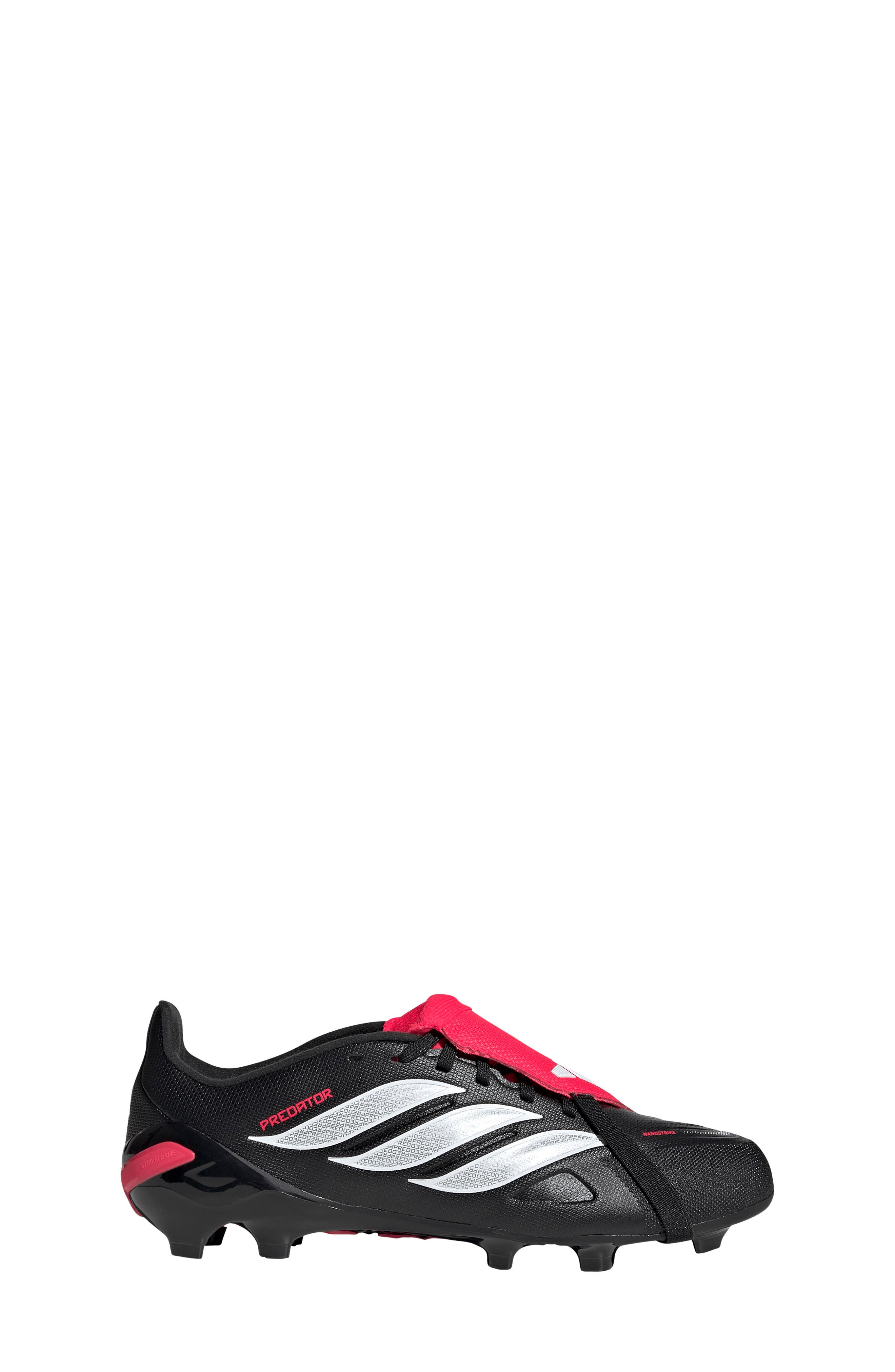 Kids' Predator League Firm Ground Soccer Cleat, Alternate, color, BLACK/ WHITE/ RED