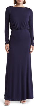 GO COUTURE Long Sleeve Maxi Dress