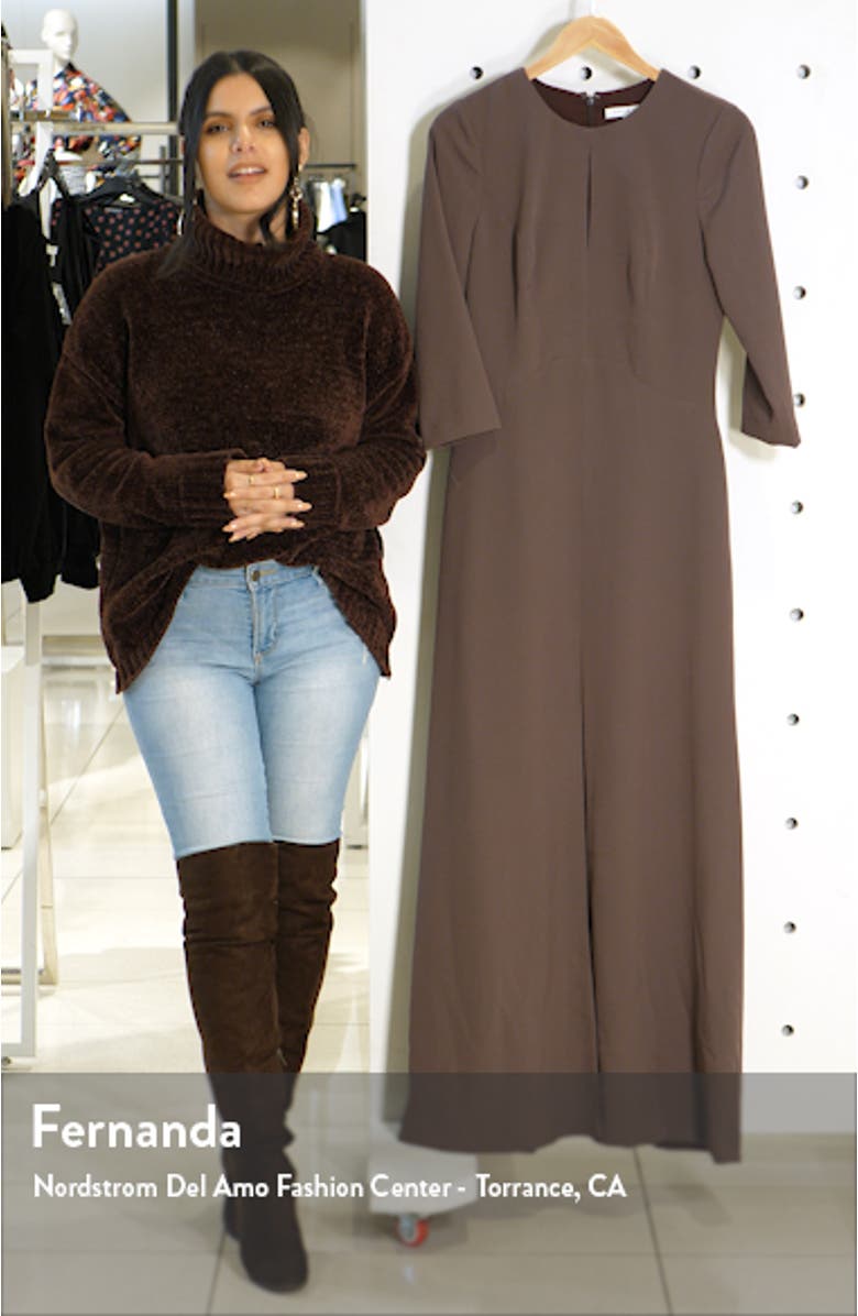 Hannah Stretch Crepe A-Line Gown, sales video thumbnail