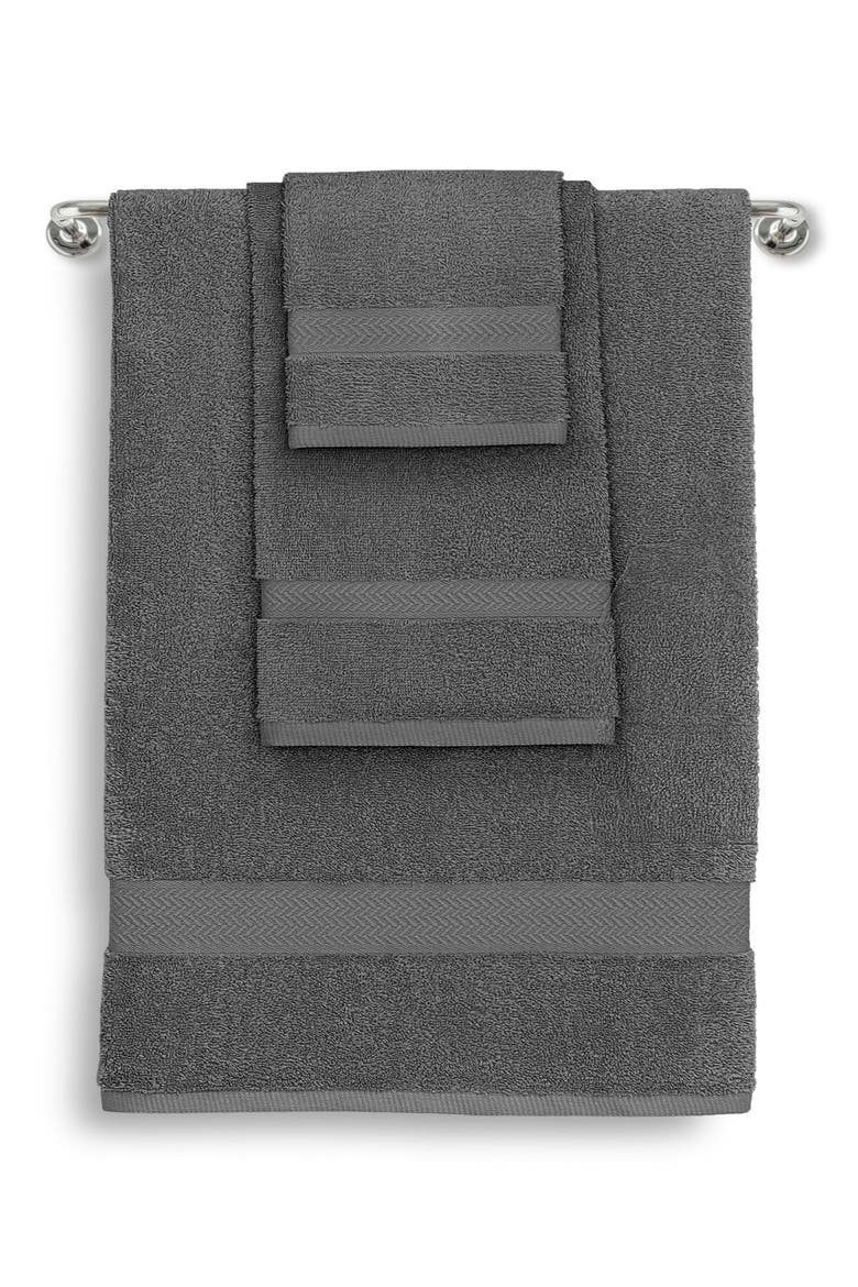 Ringspun 6-Piece Towel Set, Alternate, color, DARK GREY