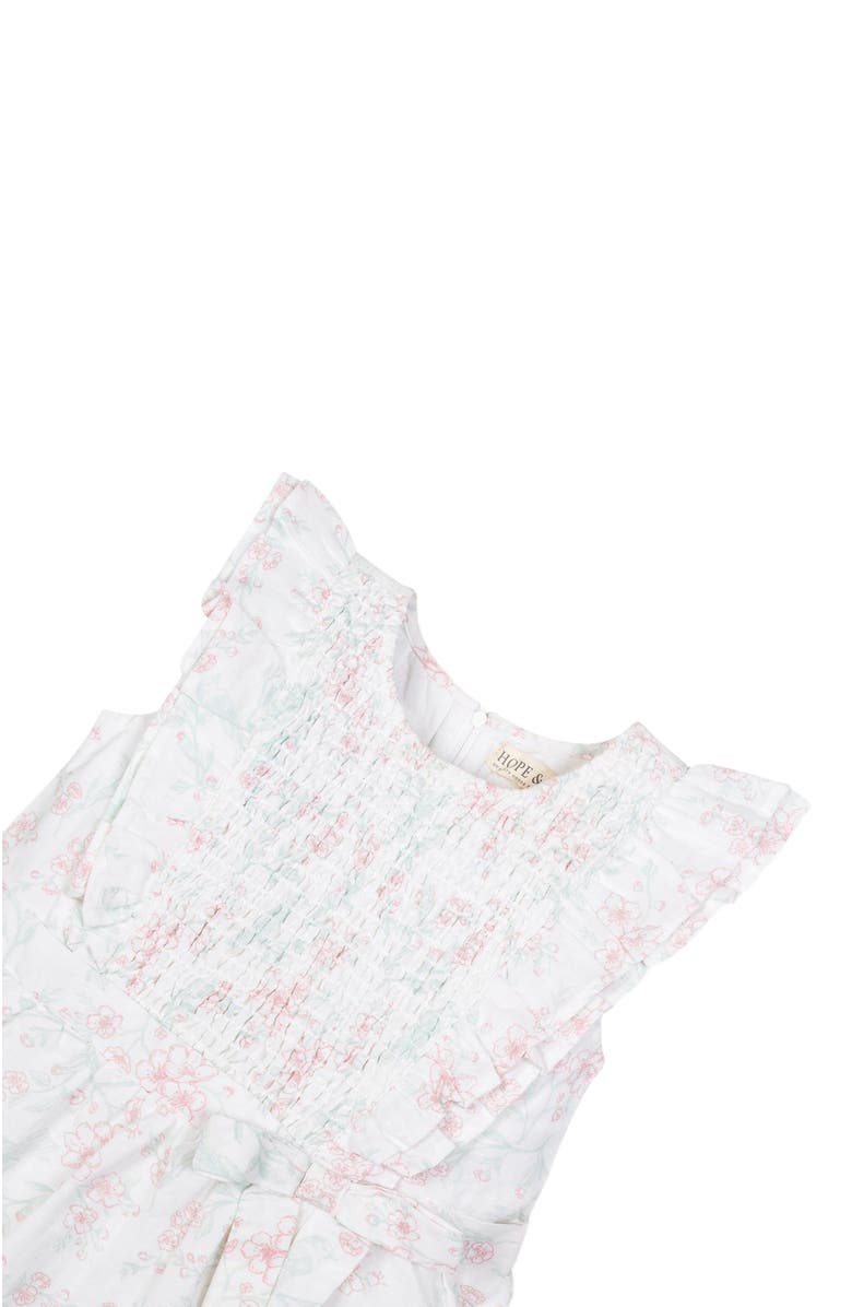 Hope & Henry Girls' Flutter Sleeve Smocked Flower Girl Dress, Toddler, Alternate, color,