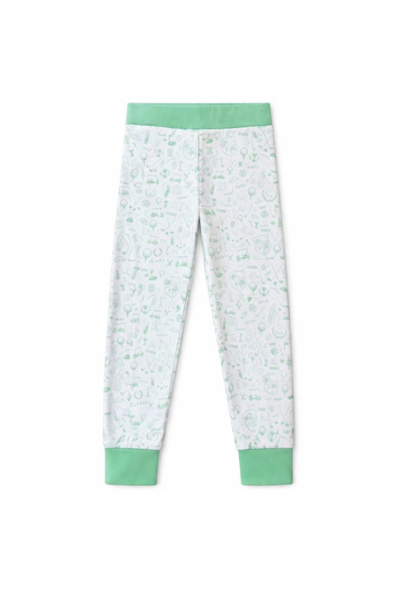 Golf Print 2-Piece Cozy Lounge Set, Alternate, color, Green/White