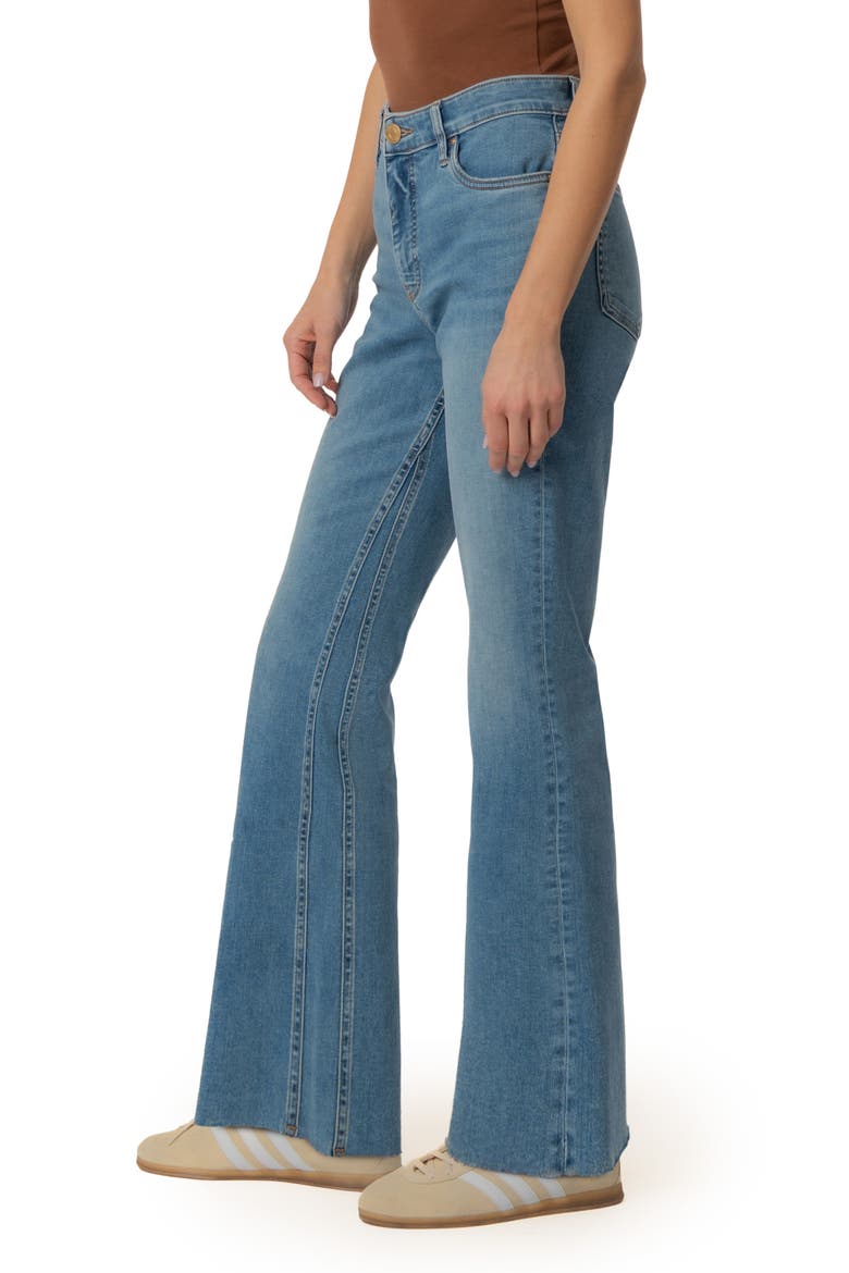 Kelly Raw Hem High Waist Kick Flare Jeans, Alternate, color, LEGEND