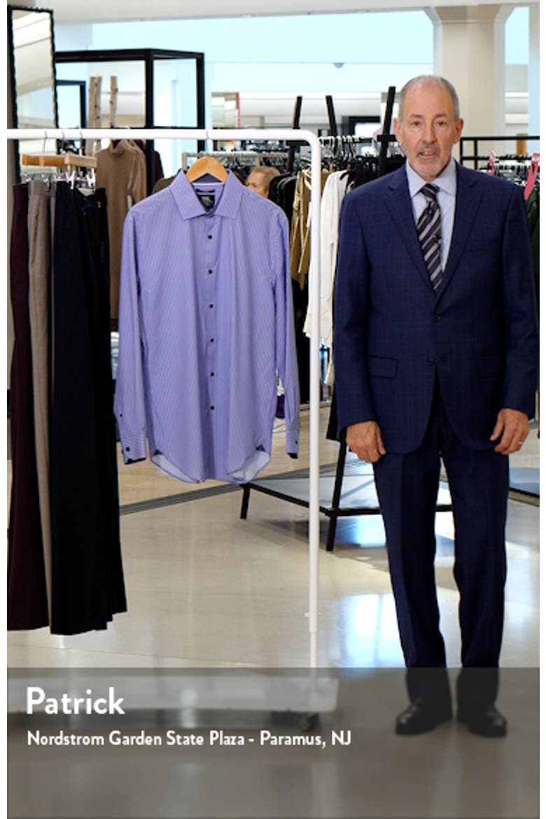 Zig Zag Print Stretch Performance Dress Shirt video