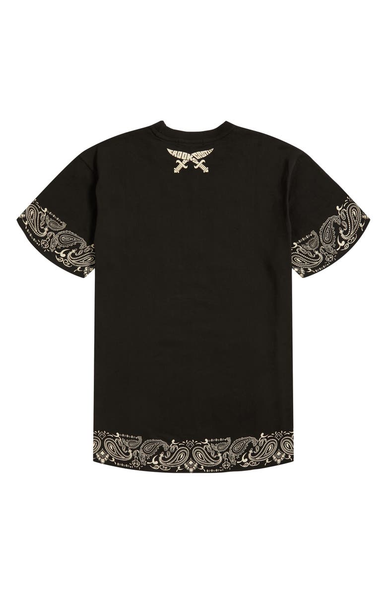 CROOKS AND CASTLES Paisley Knives Embroidery T-Shirt, Alternate, color, 