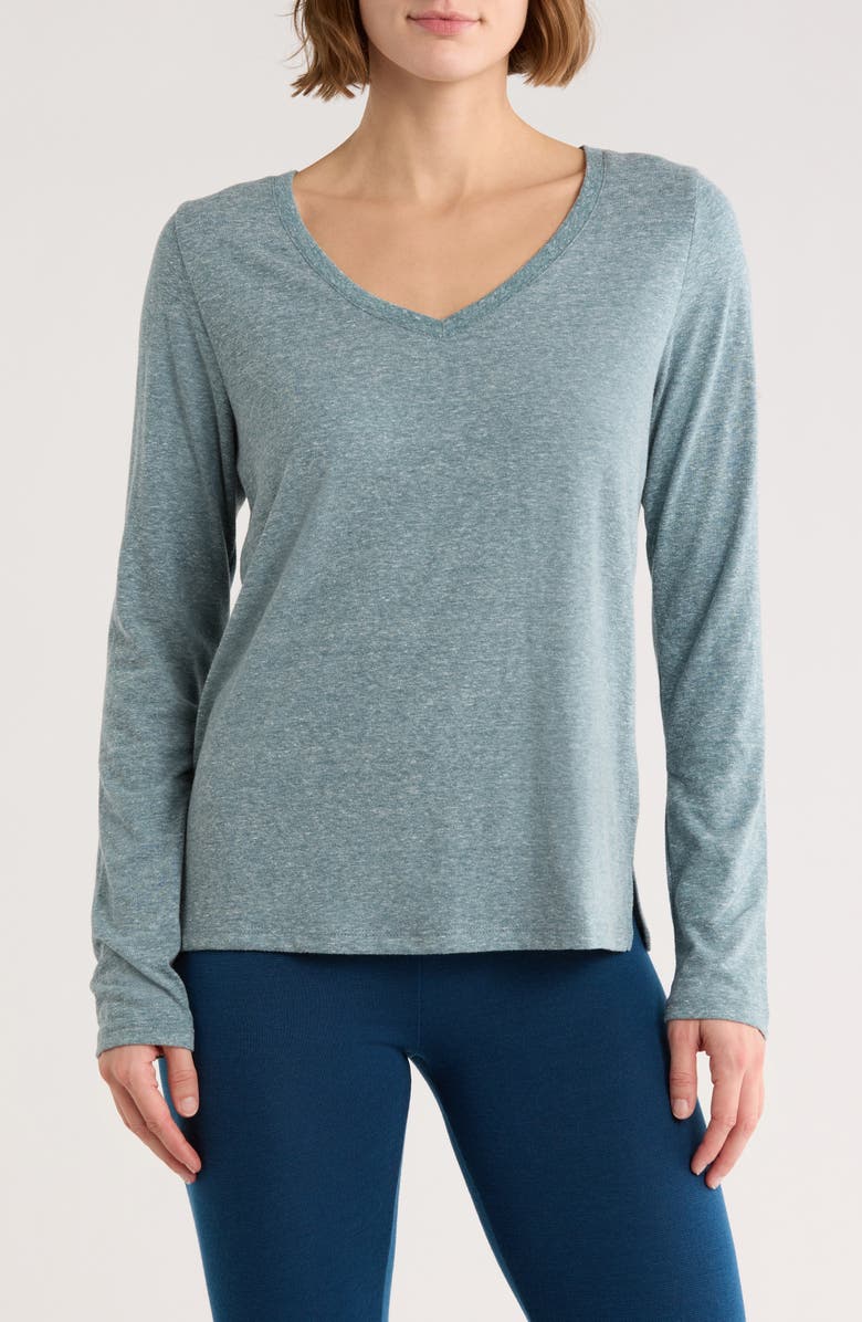 Threads 4 Thought Pattie V-Neck T-Shirt, Main, color, Dark Spruce