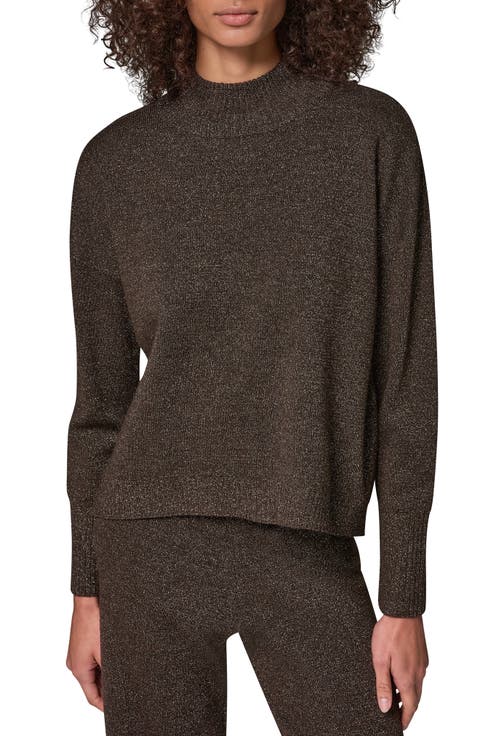 Metallic Mock Neck Sweater