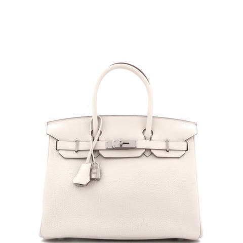 Birkin Handbag Light Togo with Palladium Hardware 30