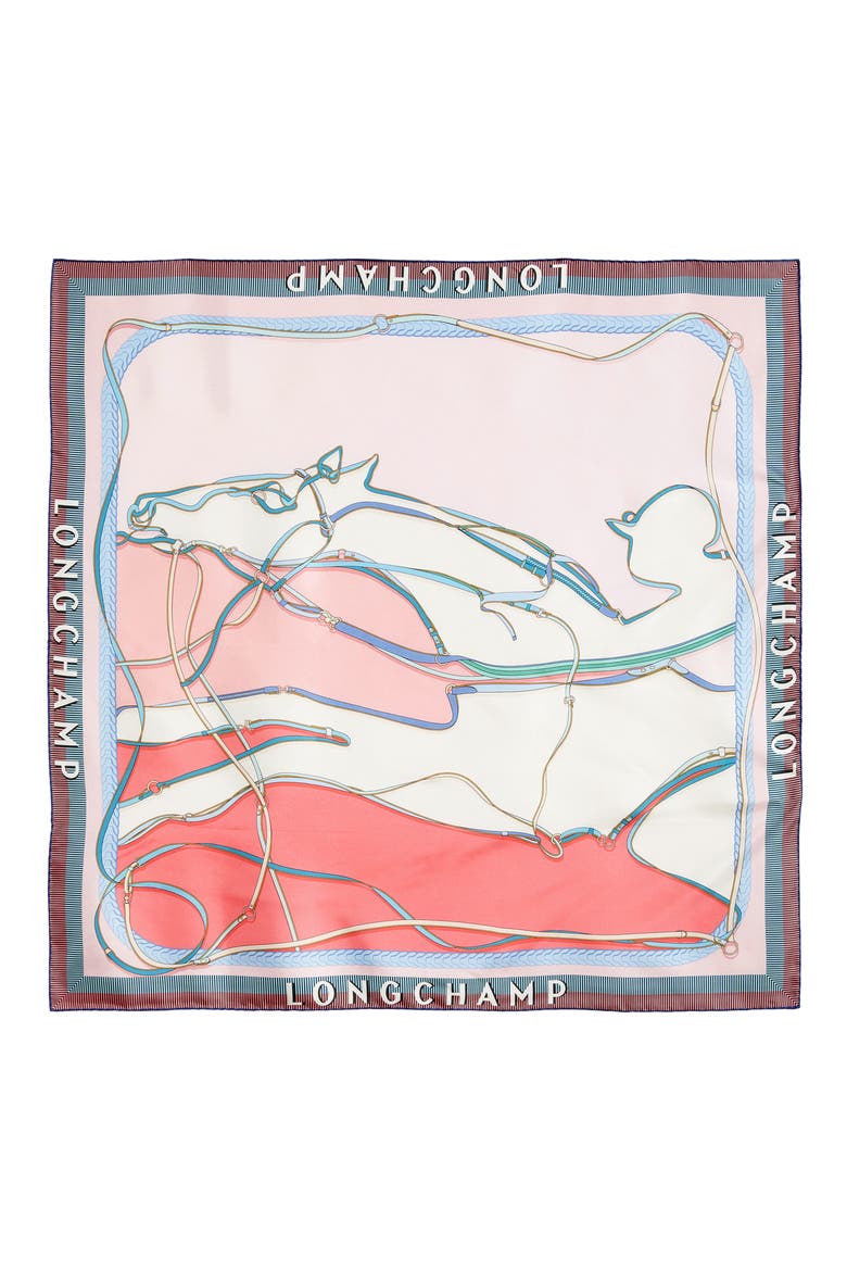 Toute Allure Silk Square Scarf, Alternate, color, SHRIMP