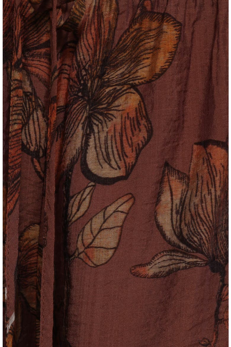 Larson Floral Print Wide Leg Pants, Alternate, color, BROWN FLORAL