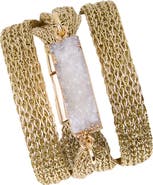 SAACHI Druzy Mesh Chain Bracelet