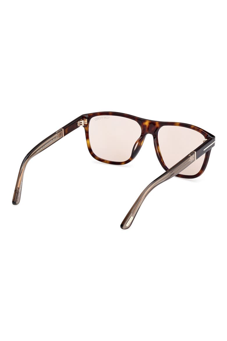 Frances 58mm Square Sunglasses, Alternate, color, DARK HAVANA / BROWN