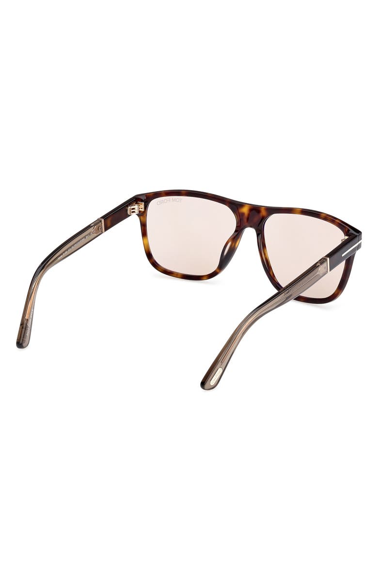 TOM FORD Frances 58mm Square Sunglasses, Alternate, color, Havana / Eco / Oyster