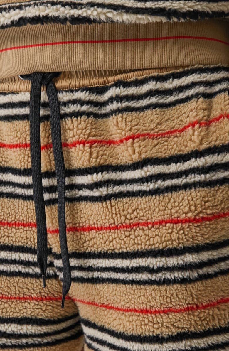 Burberry Howell Stripe Fleece Shorts, Alternate, color, 