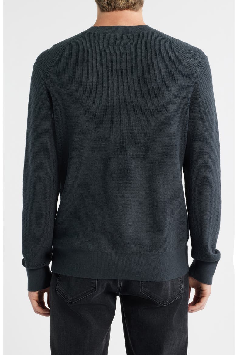 Oversize Cotton & Wool Waffle Crewneck Sweater, Alternate, color, BOND BLUE