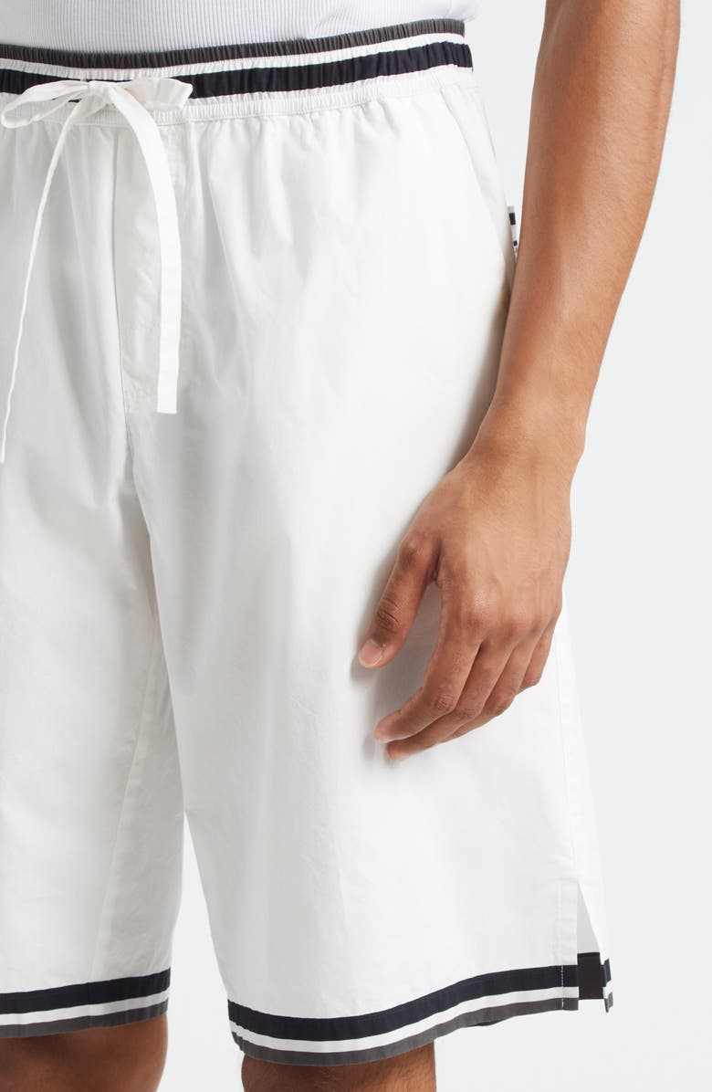 Dolce&Gabbana Majolica Print Cotton Poplin Drawstring Shorts, Alternate, color, Hx5dq Maiolica 3L Nero